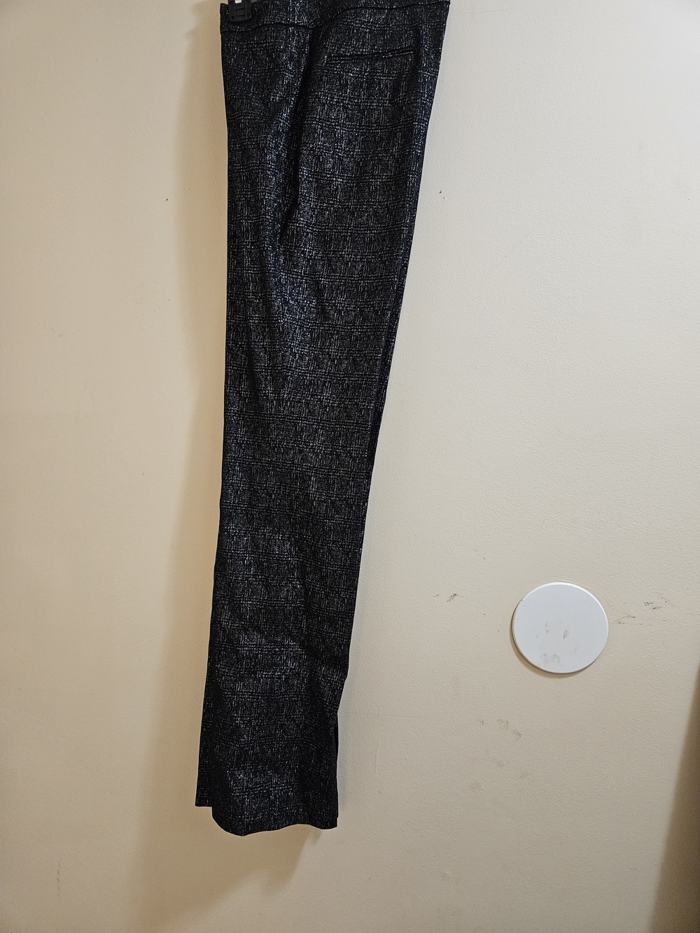 Anne Klein Black and Silver Textured Women's Dress Pants - Picture 4 of 8